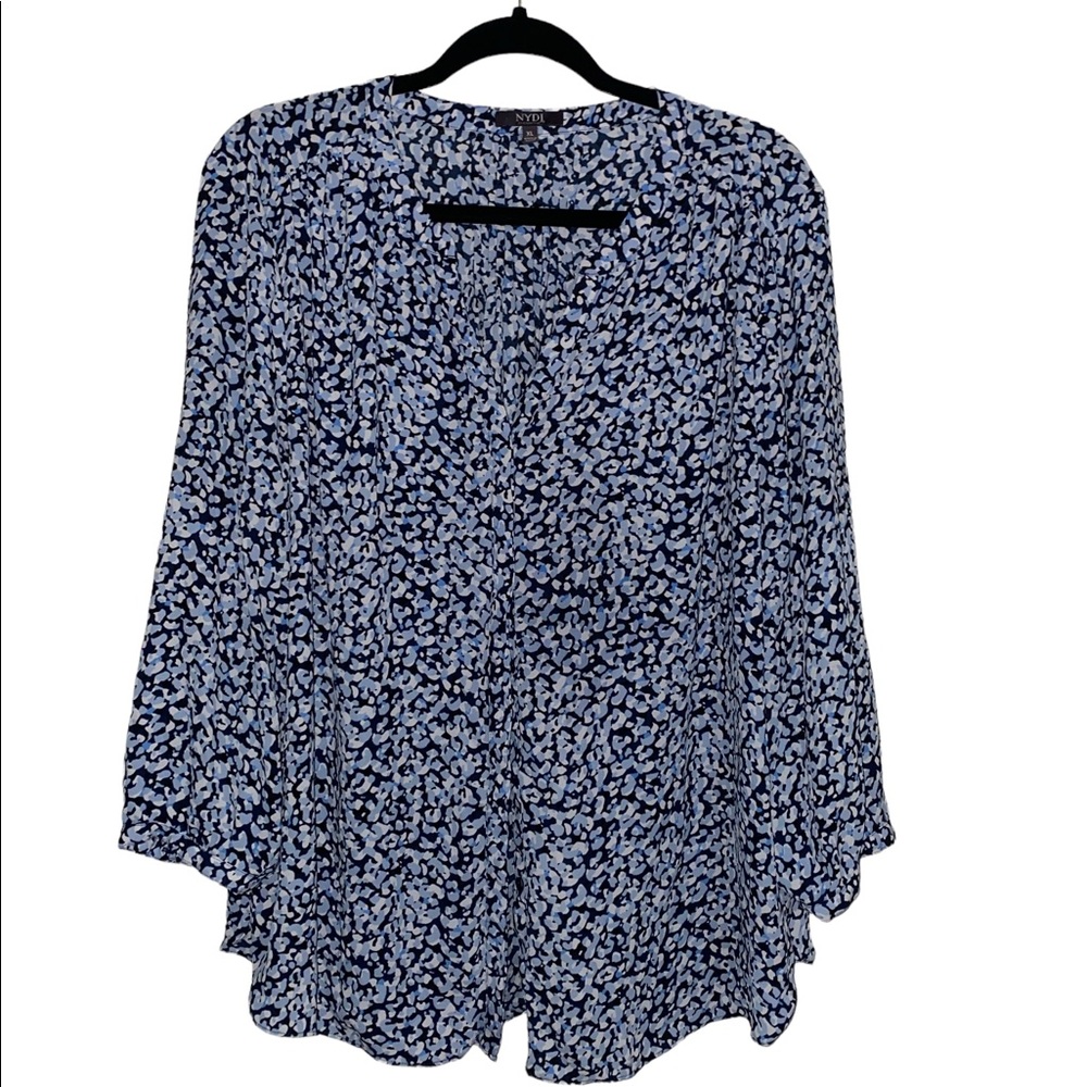 Blue Floral Blouse | XL